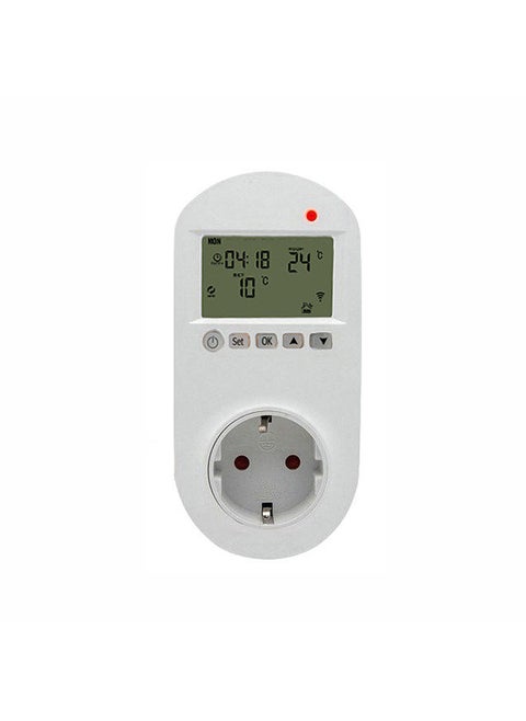 WiFi Plug-in Thermostat Smart Plug-In Programmable Thermostat Wireless Thermostat Outlet LCD Display Temperature Controller Smart Life APP Remotes Control