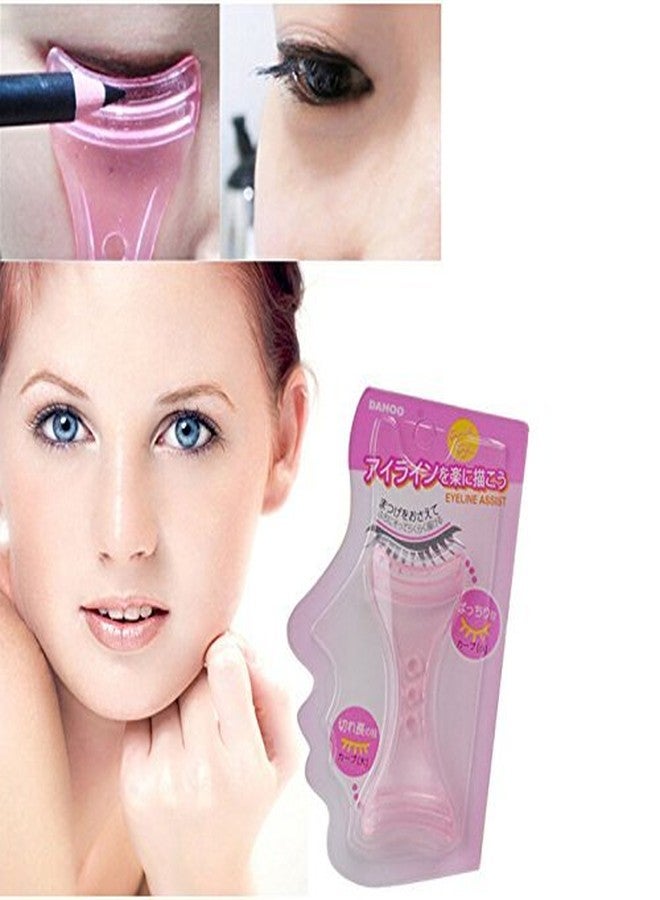 Gugzy Perfect shopping Eyeliner Guide Template Shaper Assistant Helper Tool Makeup (1, Pink) - Image 2