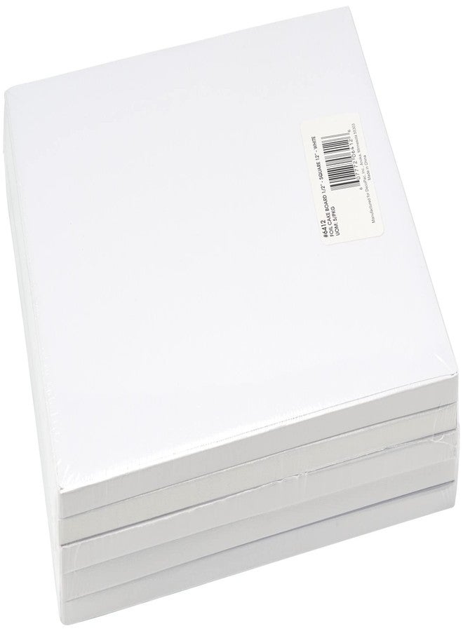 DecoPac Square Cake Drum, Foil Covered Cake Drum, Sturdy Half Inch Thick, Pack of 5, White - 12 Inch - Image 5