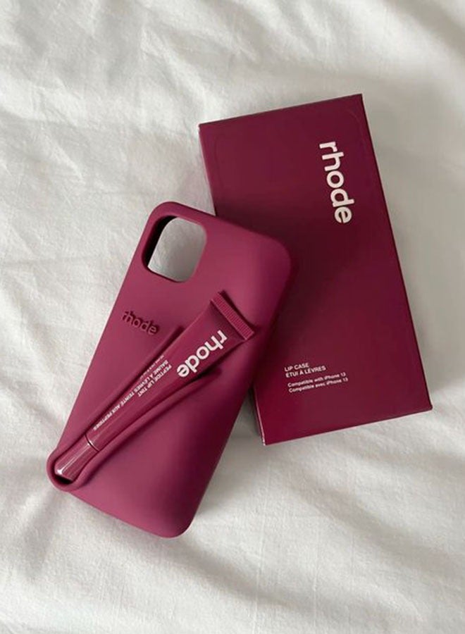 rhode Peptide Raspberry Jelly Lip Tint with Matching Summer Mobile Case for iPhone 15-16-17 Pro and Pro Max, Secure-Fit Silicone Case with Lip Gloss Holder, Stylish Packaging and Convenient Design for Easy Touch-Ups On the Go - Image 3