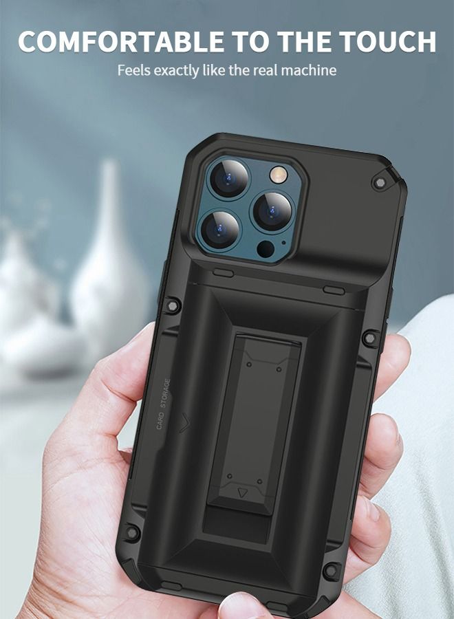 GROIC Designed for IPhone 14 Pro 6.1 Inch Case, Slider Wallet IPhone Case with Stand and 4 Cards Holder Back Cover, Full Body Shockproof Protection Hard Shell  - Image 2