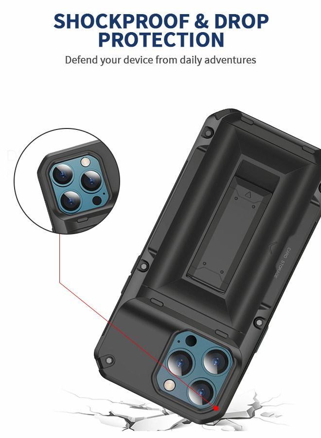 GROIC Designed for IPhone 14 Pro 6.1 Inch Case, Slider Wallet IPhone Case with Stand and 4 Cards Holder Back Cover, Full Body Shockproof Protection Hard Shell  - Image 5