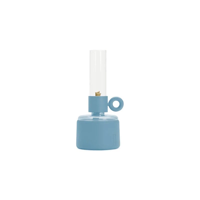 Fatboy Flamtastique XS Oil Lamp | Tin and cotton wick | Kerosene or Paraffine based oil | 10.5 x 22.5 cm - Ice Blue - Image 1