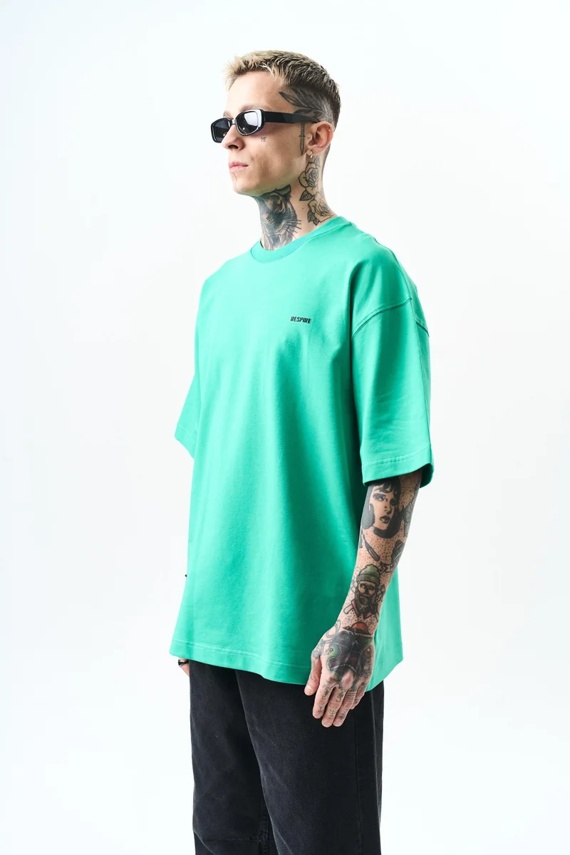 RESPIRE Men's Respire Text Detail Oversize T-Shirt, Black