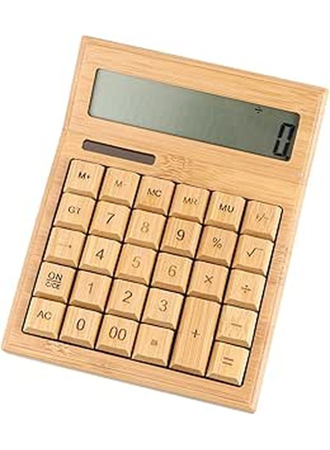 Portable 29 Key Solar Calculator with LCD Display Dual Power for Office School Use - Image 1
