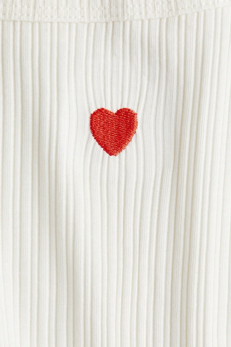 H&M Embroidery-detail strappy top