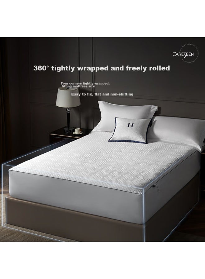 Hilton Hotel Style Fitted Sheet Full Protection Cover, Waterproof Bed Cover, Machine Washable Protective Cover, 1.8 Meter Bed - Image 3