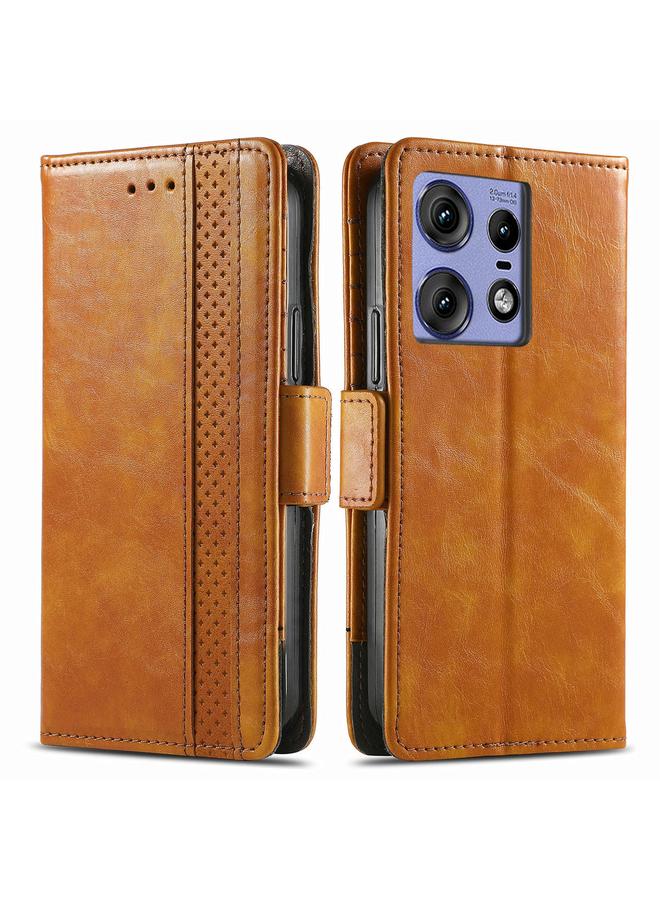 S-TOP Case For Motorola Edge 50 Fusion CaseNeo Splicing Dual Magnetic Buckle Leather Phone Case - Image 1