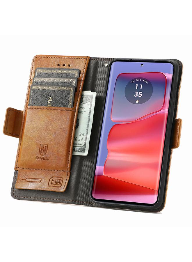 S-TOP Case For Motorola Edge 50 Fusion CaseNeo Splicing Dual Magnetic Buckle Leather Phone Case - Image 4