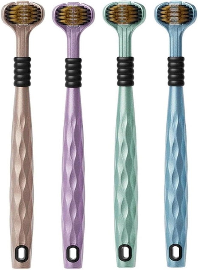 CLICKSY 3-Sided Toothbrush | Ultra Soft Bristles for Deep Cleaning | Triple Action Manual Toothbrush | Triple Head Design for 360° Cleaning | Eco-Friendly & Gentle on Gums (4) - Image 1