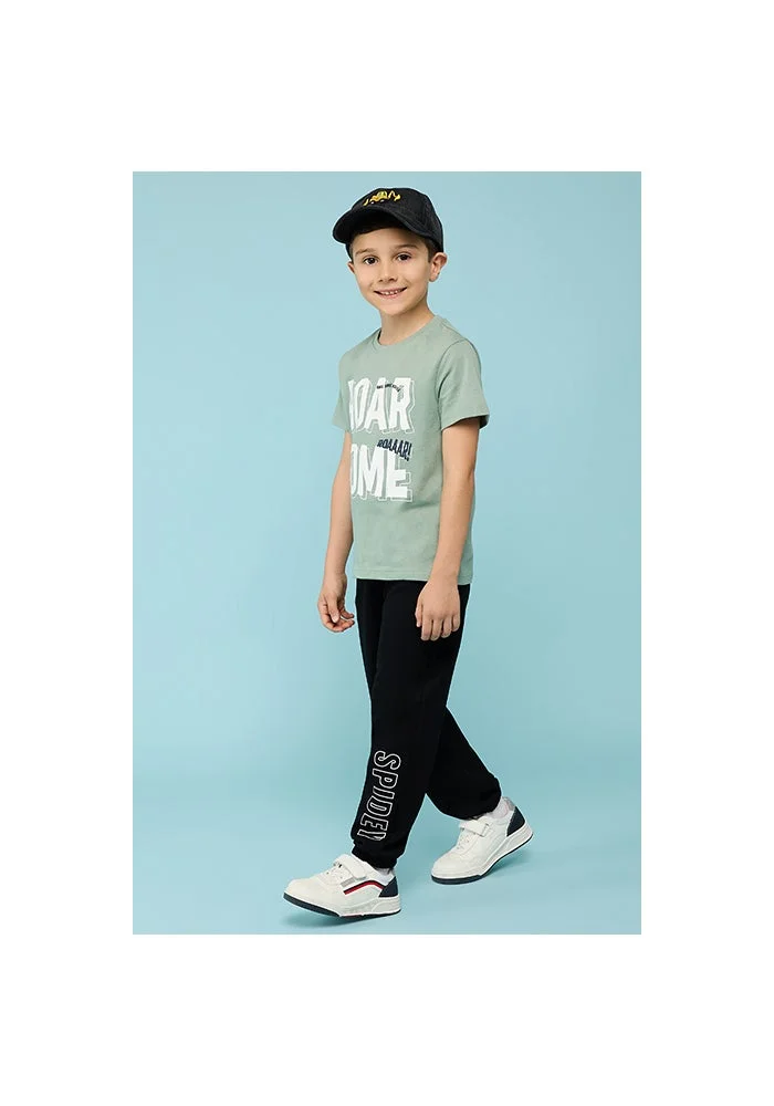 R&b Spider-Man Print Joggers with Drawstring Waist