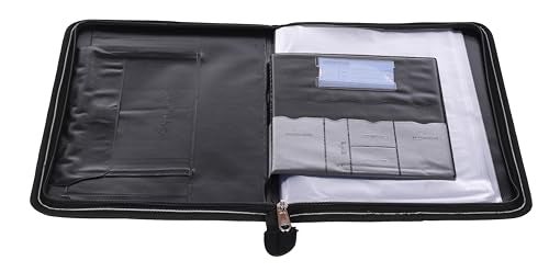 KAANUKA PU Leather Executive Portfolio File Folder – Legal Size Document Holder with 24 Leafs/Pockets, Certificate Organizer, Professional Zip File for Office, School & Business Use - Image 5