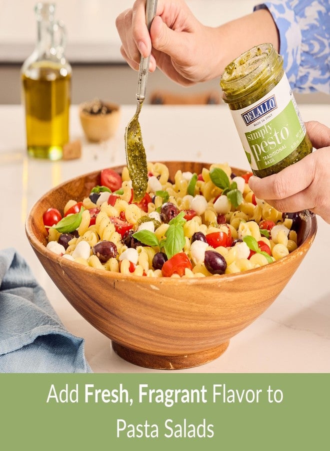DeLallo Traditional Basil Pesto, Made in Italy, Gourmet Spread, Ready to Use Pasta Sauce, Made with Fresh Ligurian Basil, Olive Oil, Pine Nuts, and Parmesan Cheese, Non-GMO, All Natural, 6.35 oz Jar, (2 Pack) - Image 5