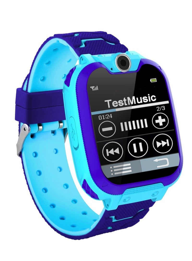Kids Smart Watch for Boys and Girls, Kids' Watches with Games, 1.54-inch HD Touch Screen Smartwatch for Children with SOS Call Camera Music Player Game Alarm (Blue) - Image 2