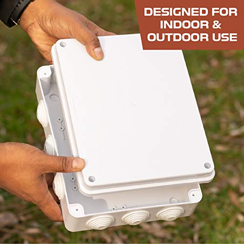Iron Forge Cable Outdoor Electrical Junction Box - 10.2 x 8 x 3.2 Inch Dustproof Waterproof Electrical Box for Outdoor - Universal Enclosure Box - Image 4