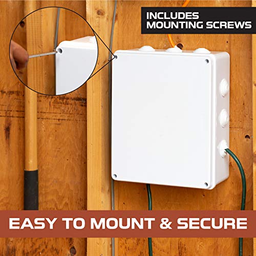 Iron Forge Cable Outdoor Electrical Junction Box - 10.2 x 8 x 3.2 Inch Dustproof Waterproof Electrical Box for Outdoor - Universal Enclosure Box - Image 5