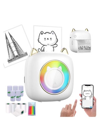 Mini Pocket Printer, Portable Instantly Sticker with 7 Color Lamp Printer, Sticker Maker Pocket Thermal Printer Customized Sticker for Study, DIY Scrapbook - pzsku/ZDDF98789C200594B8D31Z/45/_/1698455872/7a86f33d-bc65-4b02-be68-d28f7ab9f804