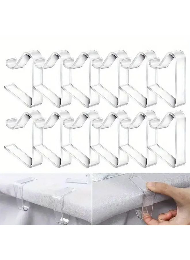 12 Pcs Large Windproof Outdoor Tablecloth Clips Plastic Skirt Holder For Picnic - Image 1