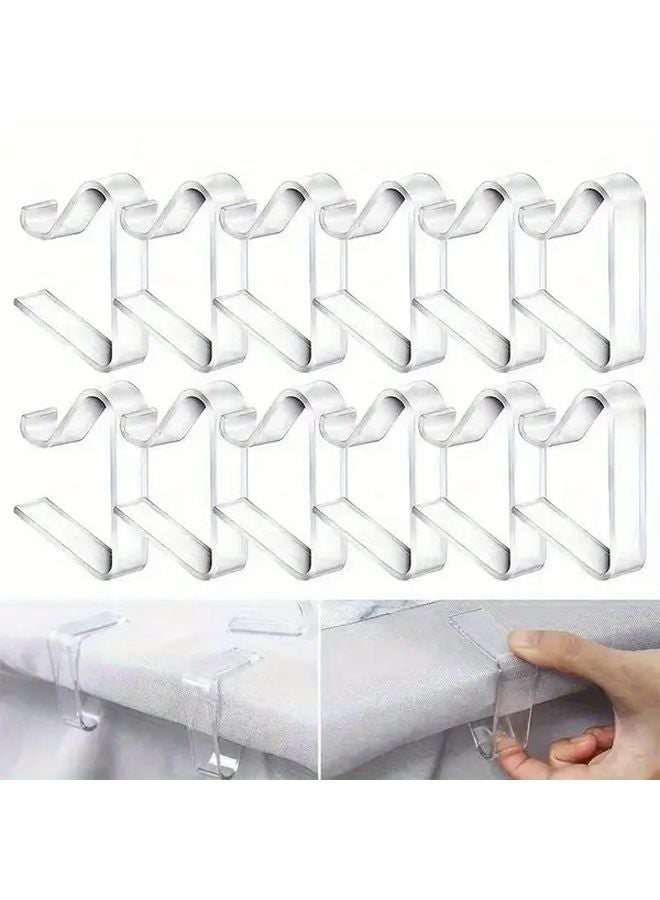12 Pcs Large Windproof Outdoor Tablecloth Clips Plastic Skirt Holder For Picnic - Image 3