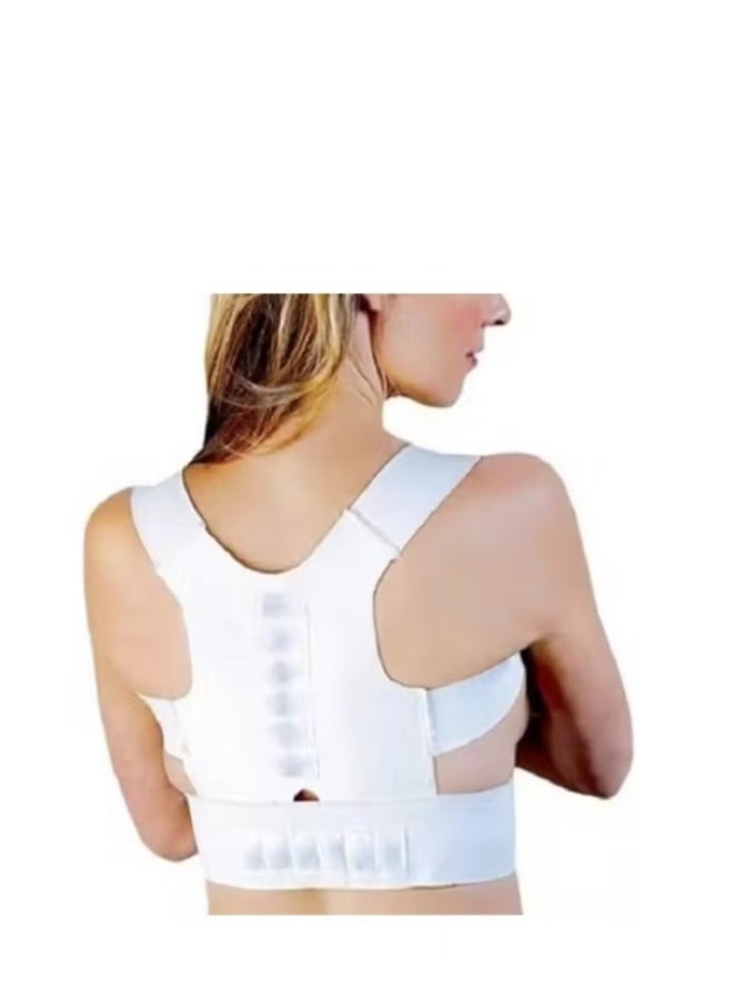 Brace Shoulder Spine Back Support Magnetic Therapy Posture Corrector Belt(M) - Image 2