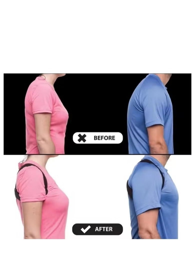 Brace Shoulder Spine Back Support Magnetic Therapy Posture Corrector Belt(M) - Image 4