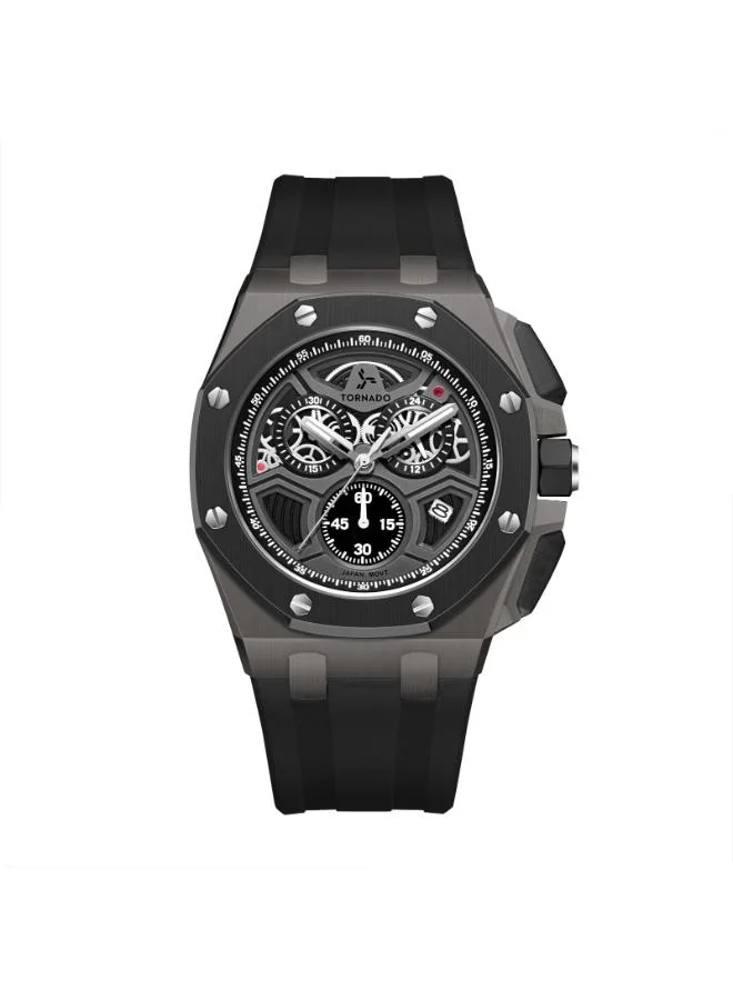 TORNADO Men's Silicone Chronograph Watch T25103-XSBXB - 43mmx52mm mm