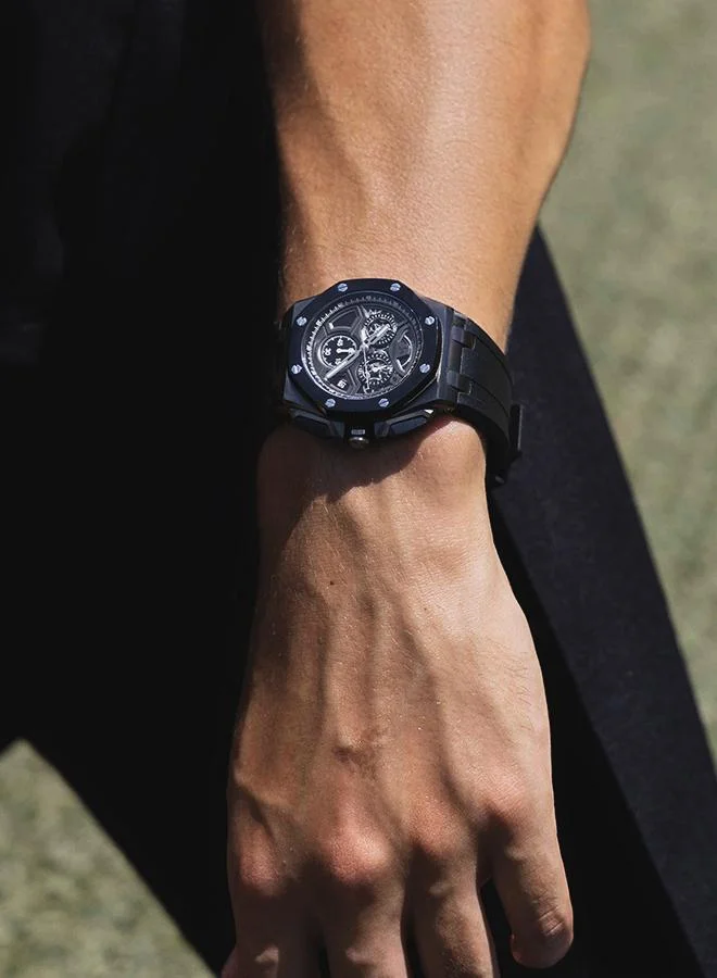 Tornado  Men's High Quality Flexible And Durable Silicone Chronograph Watch T25103-XSBXB - 43mm mm for Men | Best Price UAE