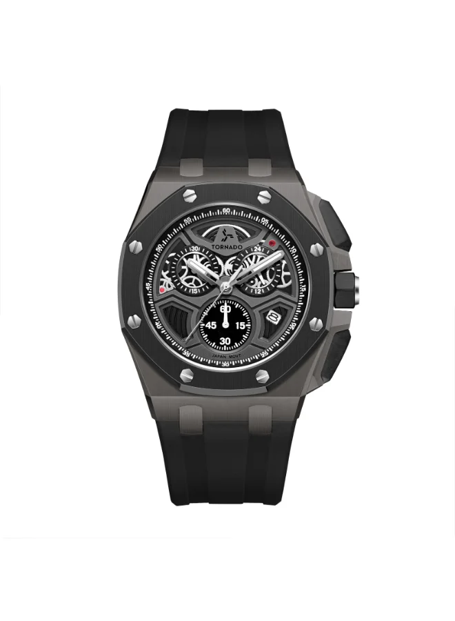 TORNADO Men's Silicone Chronograph Watch T25103-XSBXB - 43x52 mm