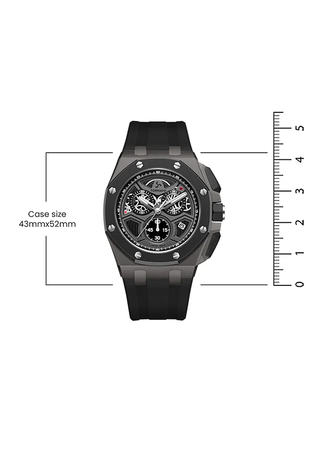 Tornado  Men's High Quality Flexible And Durable Silicone Chronograph Watch T25103-XSBXB - 43mm mm for Men | Best Price UAE