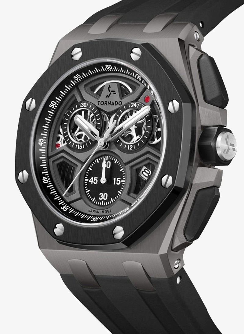 TORNADO Men's High Quality Flexible And Durable Silicone Chronograph Watch T25103-XSBXB - 43mm mm - Image 5
