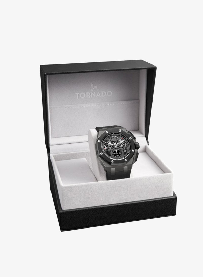 TORNADO Men's High Quality Flexible And Durable Silicone Chronograph Watch T25103-XSBXB - 43mm mm - Image 4