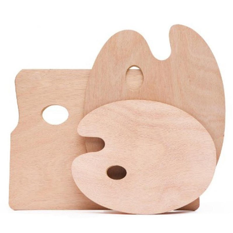 Square Wooden Palette Oval Palette Fine Arts Special Gouache Color Seal Oil Palette - Image 4