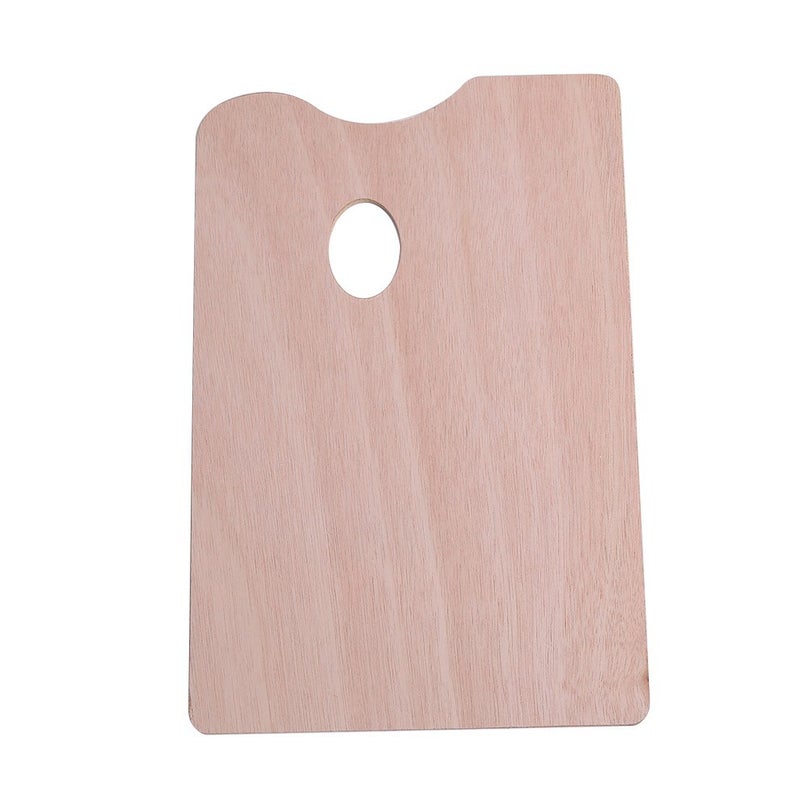 Square Wooden Palette Oval Palette Fine Arts Special Gouache Color Seal Oil Palette - Image 1