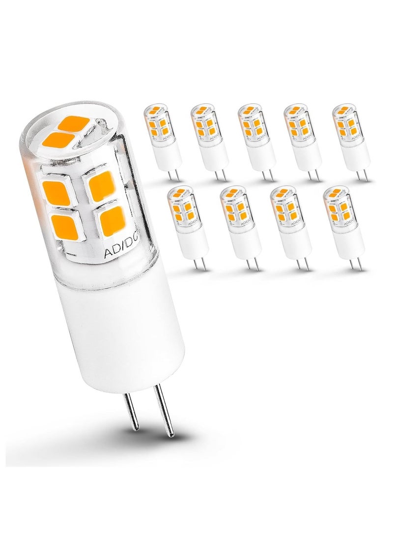 G4 LED Landscape Bulbs, G4 Halogen Equivalent 2800k Soft Warm White, 12V 2W JC Bi-Pin Low Voltage G4 Light Bulbs for Outdoor Deck Stair Step Path Microwave Chandelier Lighting 10Pcs - Image 1