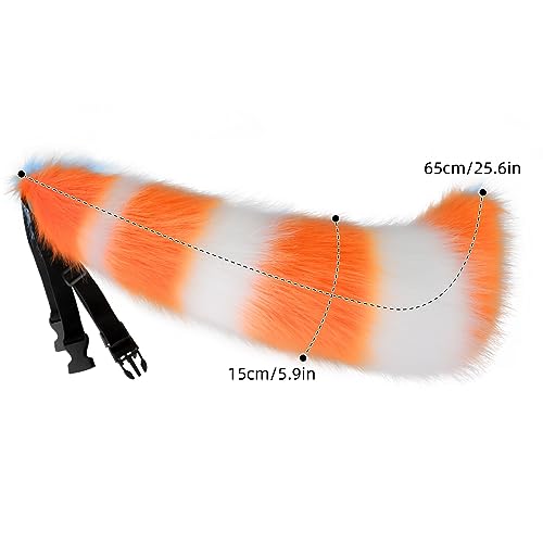 JUNBOON Faux Fur Cat Ears and Wolf Fox Tail Set Adult Claw Glove Kit for Halloween Anime Cosplay Party - Image 4