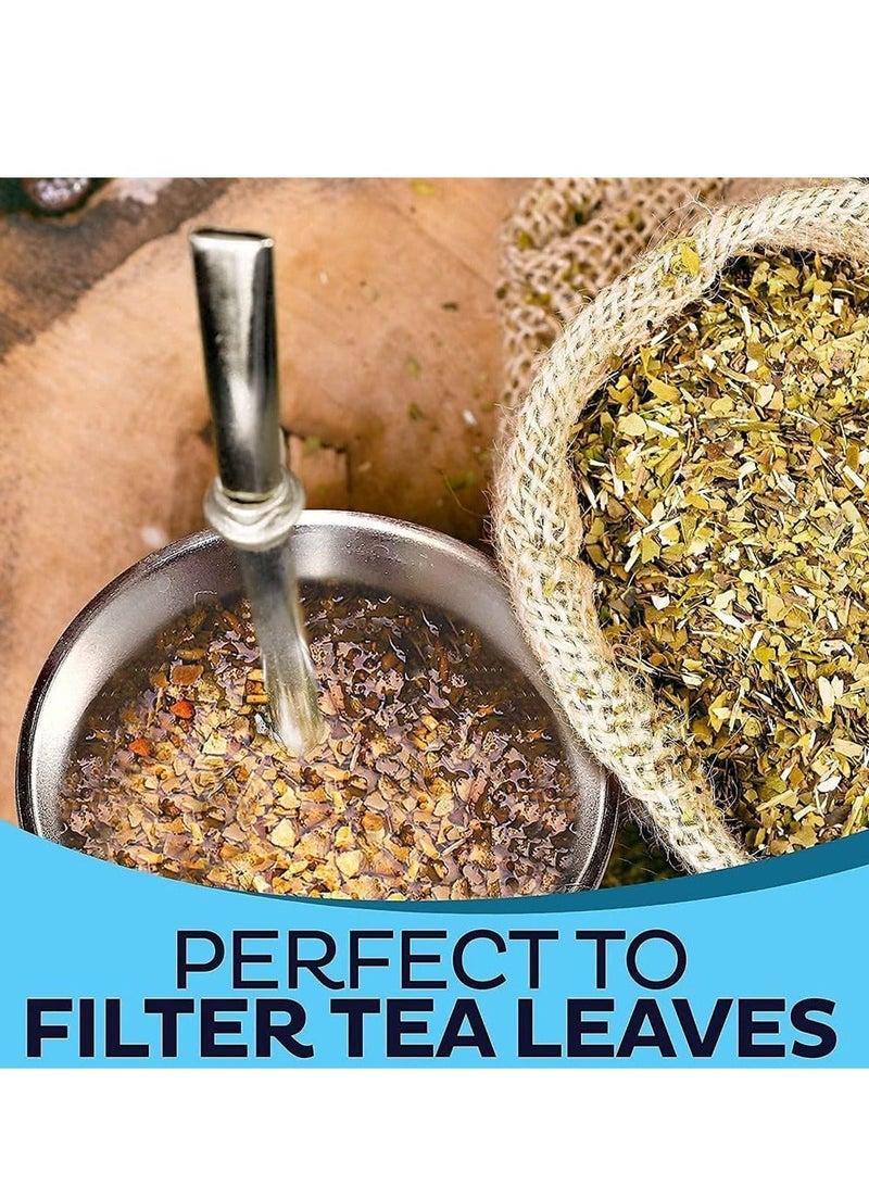 Y&D Yerba Mate Tea Cup And Bombilla Straw Set 12oz Double-wall Stainless Coffee Water Natural Gourd Kit For Loose Leaf Drinking - Image 3