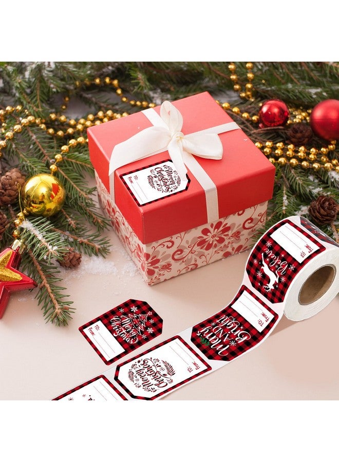 Containlol 300 Pcs Christmas Gift Tags Stickers Self Adhesive Foil Xmas Name Tag Labels Present Stickers Vintage Merry Christmas Gift Wrapping Sticker For Xmas Present Decor Holiday Party Supplies - Image 5