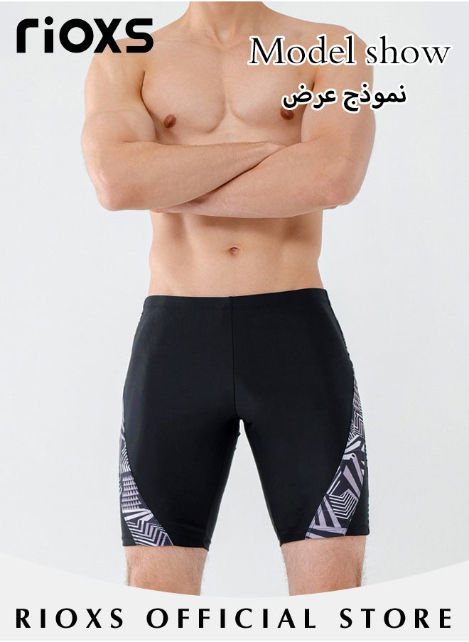 RIOXS Jammer Swimsuits For Men,Quick Dry Men's Swimwear,Beach Swim Trunks Drawstring Shorts,Stretch Bathing Suit,Printed Swimsuit,Loose Shorts Swimwear  - Image 4