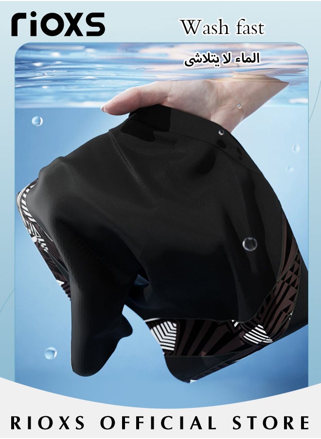 Jammer Swimsuits For Men,Quick Dry Men's Swimwear,Beach Swim Trunks Drawstring Shorts,Stretch Bathing Suit,Printed Swimsuit,Loose Shorts Swimwear
