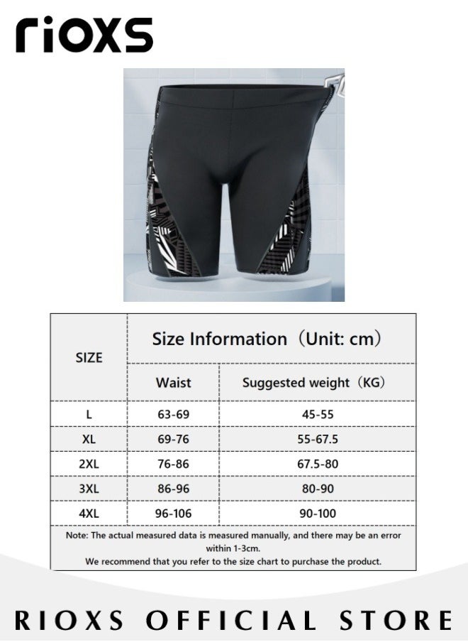 RIOXS Jammer Swimsuits For Men,Quick Dry Men's Swimwear,Beach Swim Trunks Drawstring Shorts,Stretch Bathing Suit,Printed Swimsuit,Loose Shorts Swimwear  - Image 5