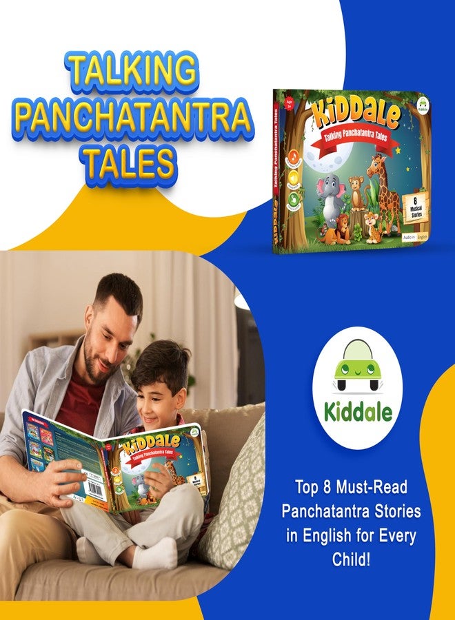 Kiddale English Panchatantra Animal Story Book|Top Moral Short Stories in English for Kids| Touch, Read and-Listen Musical Tales with Colorful Illustrations| Ideal Gift for 3-8 Year Children - Image 2