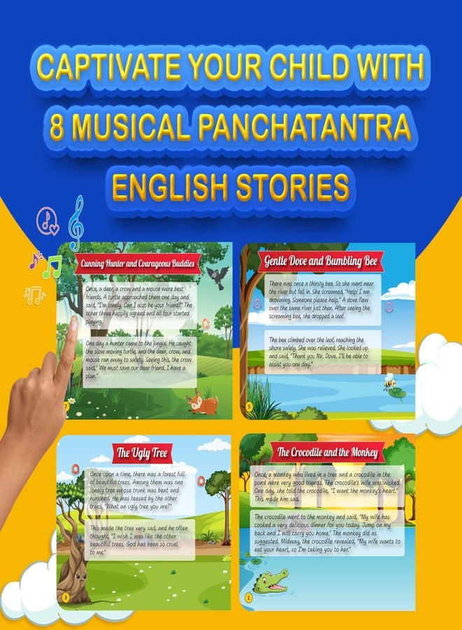Kiddale English Panchatantra Animal Story Book|Top Moral Short Stories in English for Kids| Touch, Read and-Listen Musical Tales with Colorful Illustrations| Ideal Gift for 3-8 Year Children - Image 3