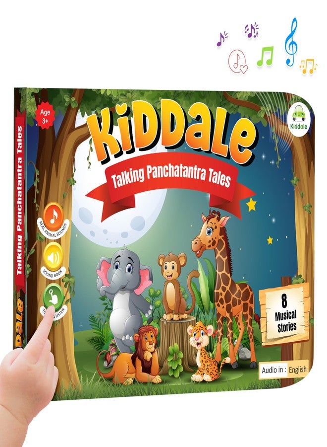 Kiddale English Panchatantra Animal Story Book|Top Moral Short Stories in English for Kids| Touch, Read and-Listen Musical Tales with Colorful Illustrations| Ideal Gift for 3-8 Year Children - Image 1
