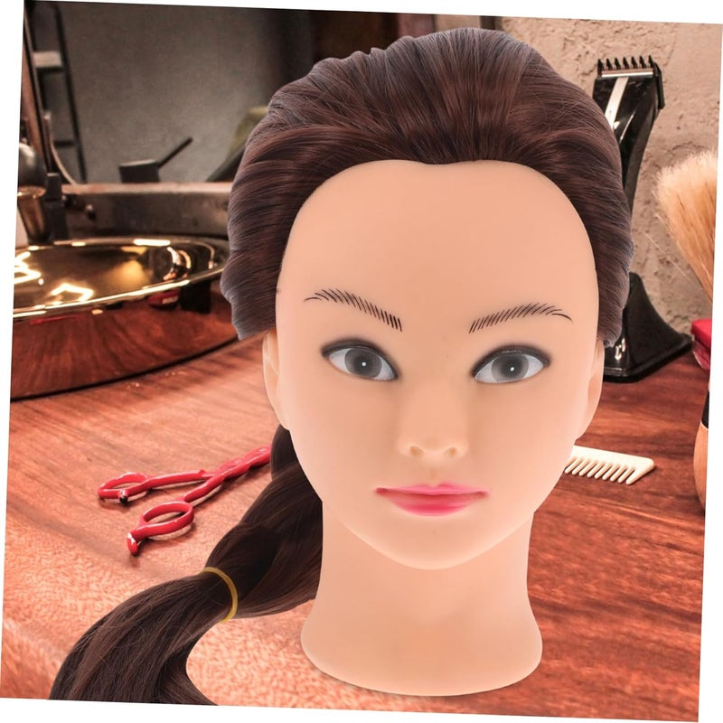 Professional Hair Styling Mannequin Head Human Hair Wig Practice Kit Hooks for Hairdressers Braiding Makeup - Image 4