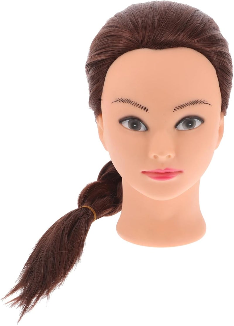 Professional Hair Styling Mannequin Head Human Hair Wig Practice Kit Hooks for Hairdressers Braiding Makeup - Image 1