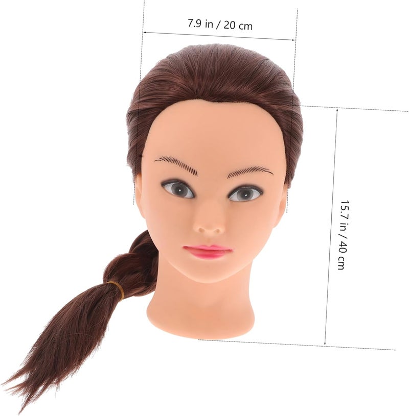 Professional Hair Styling Mannequin Head Human Hair Wig Practice Kit Hooks for Hairdressers Braiding Makeup - Image 2