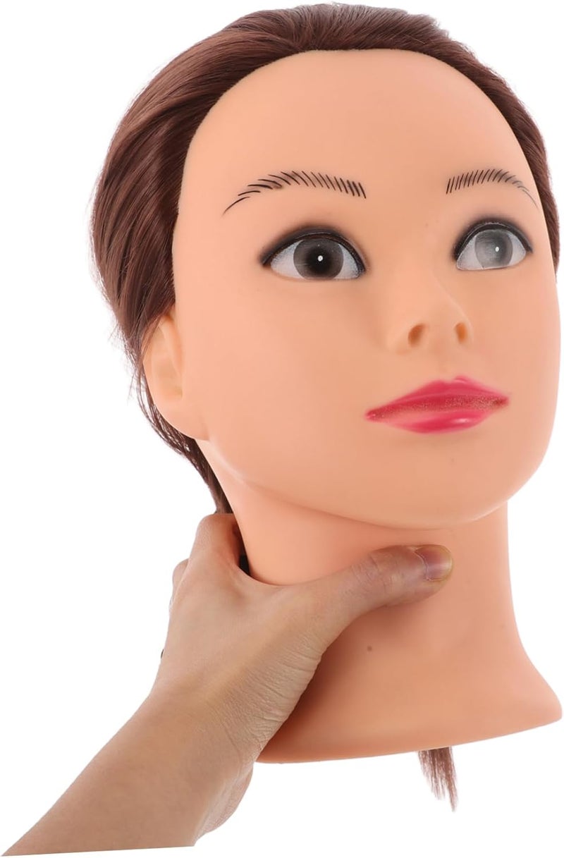 Professional Hair Styling Mannequin Head Human Hair Wig Practice Kit Hooks for Hairdressers Braiding Makeup - Image 3