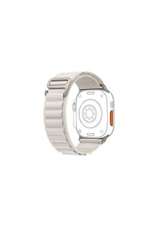 Generic Alpine Loop For Apple Watch 42/44mm Nylon Woven Ring Strap Series SE - White  - Image 1