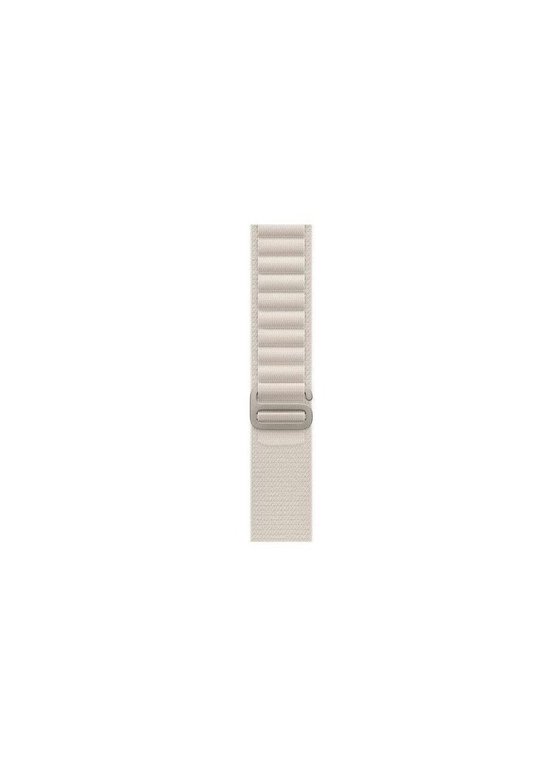 Generic Alpine Loop For Apple Watch 42/44mm Nylon Woven Ring Strap Series SE - White  - Image 3