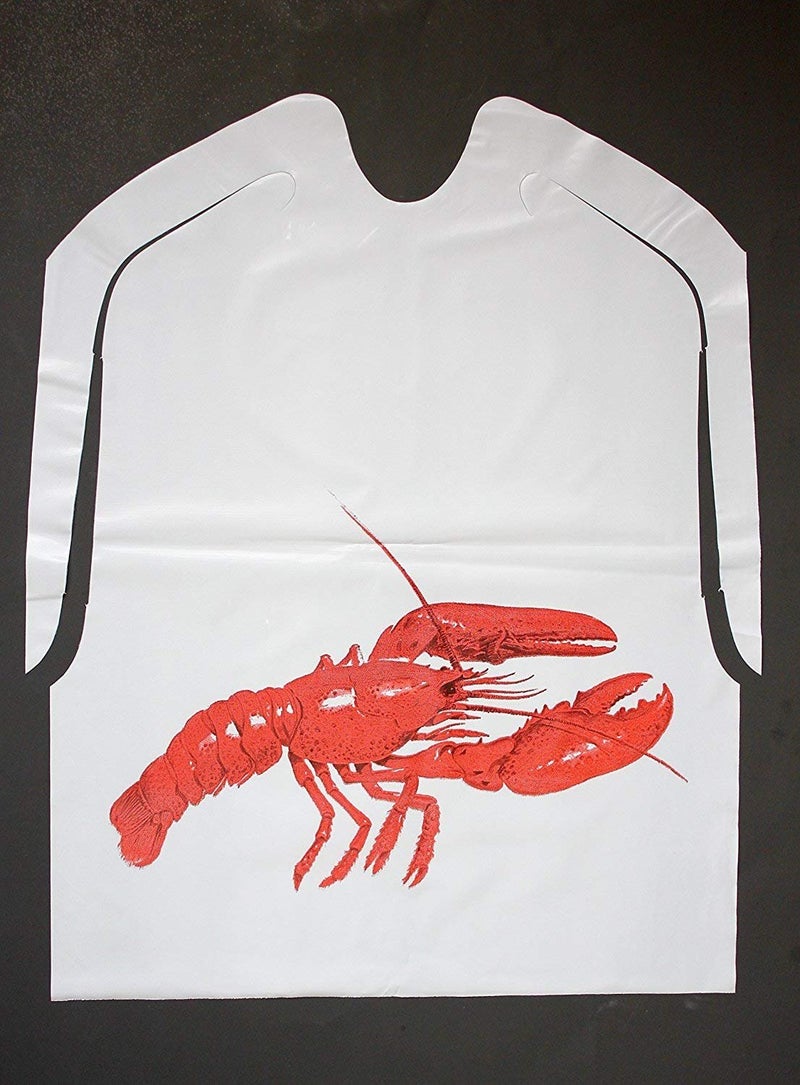 Tidi 25 Pack Disposable Plastic Lobster Bibs - Image 1